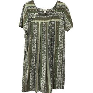 Boho patterned Cozee Corner nightgown, size 2x